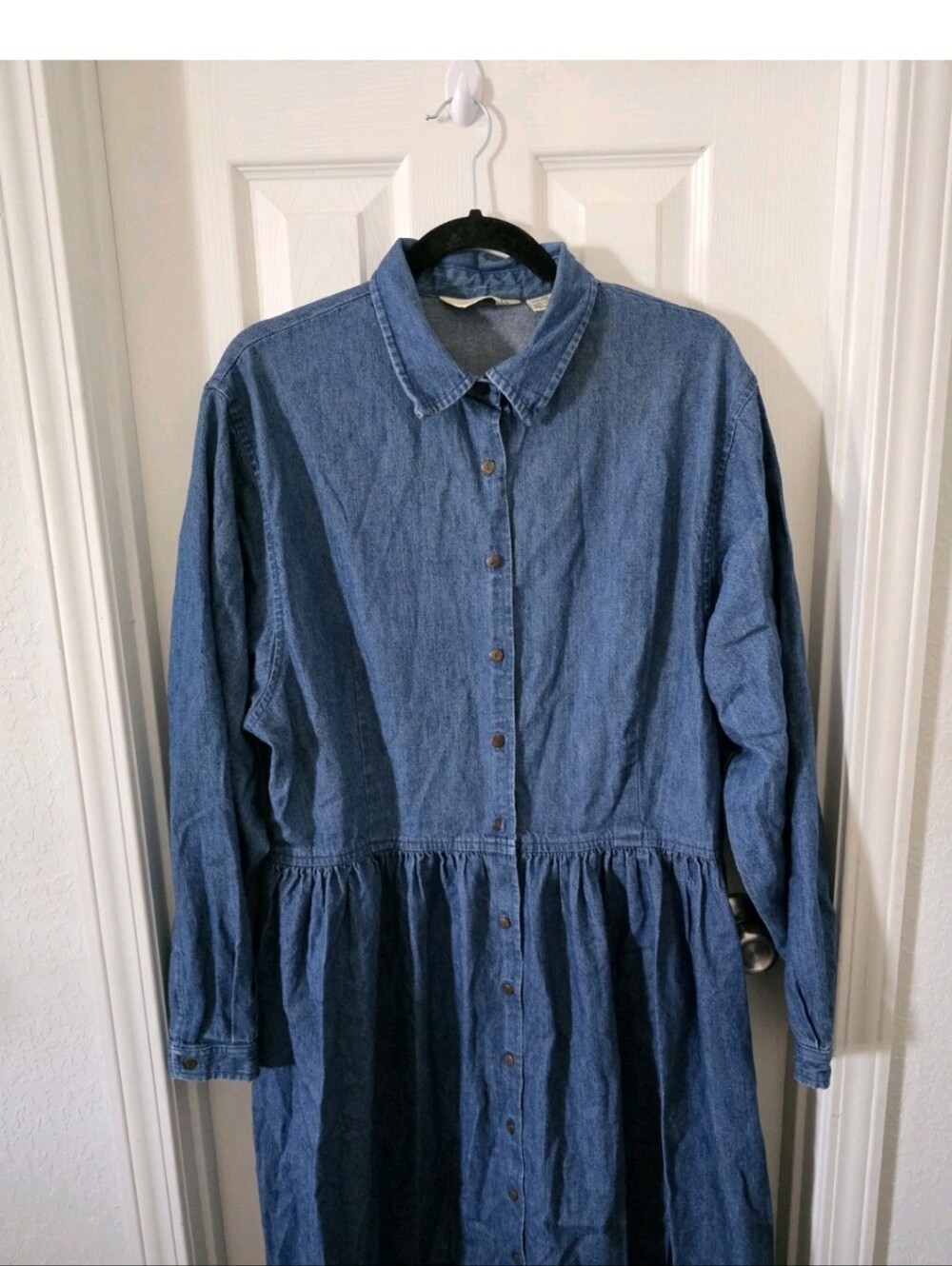 Vintage Eddie Bauer Maxi Denim Dress Size XL - Picture 6 of 16